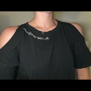 Run Away With Me Black Shoulderless Top